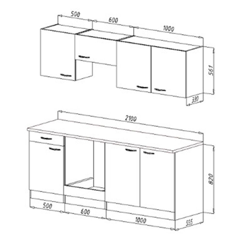 Minikeittiö Respekta KB210BGEC 2,1 m