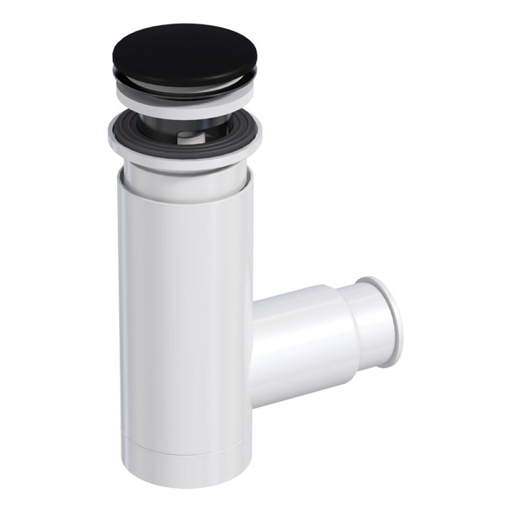 Vesilukko Prevex Easyclean pop-up mattamusta 32/40 mm