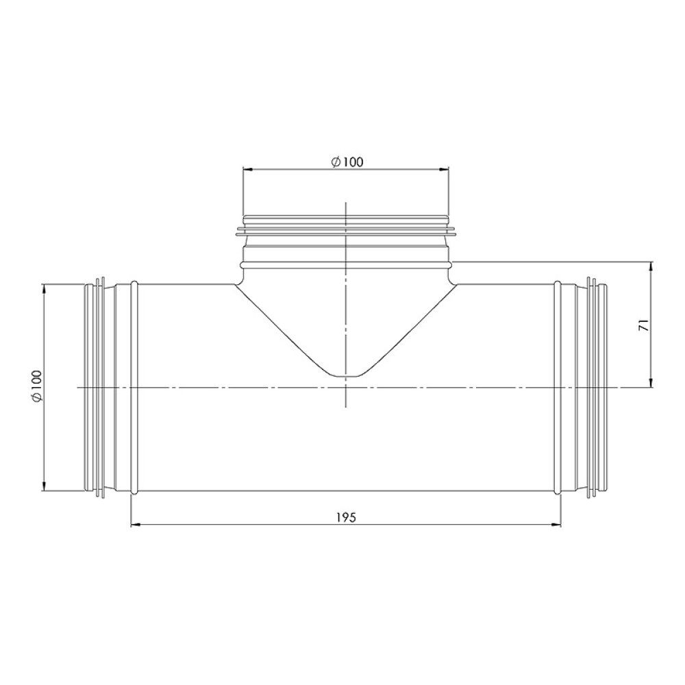 T-haara Europlast 100-100-100 mm