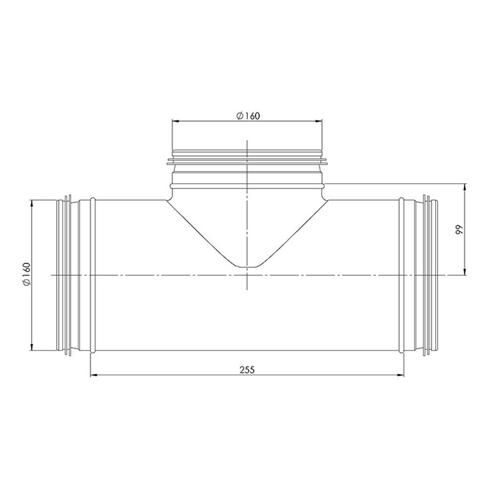 T-haara Europlast 160-160-160 mm