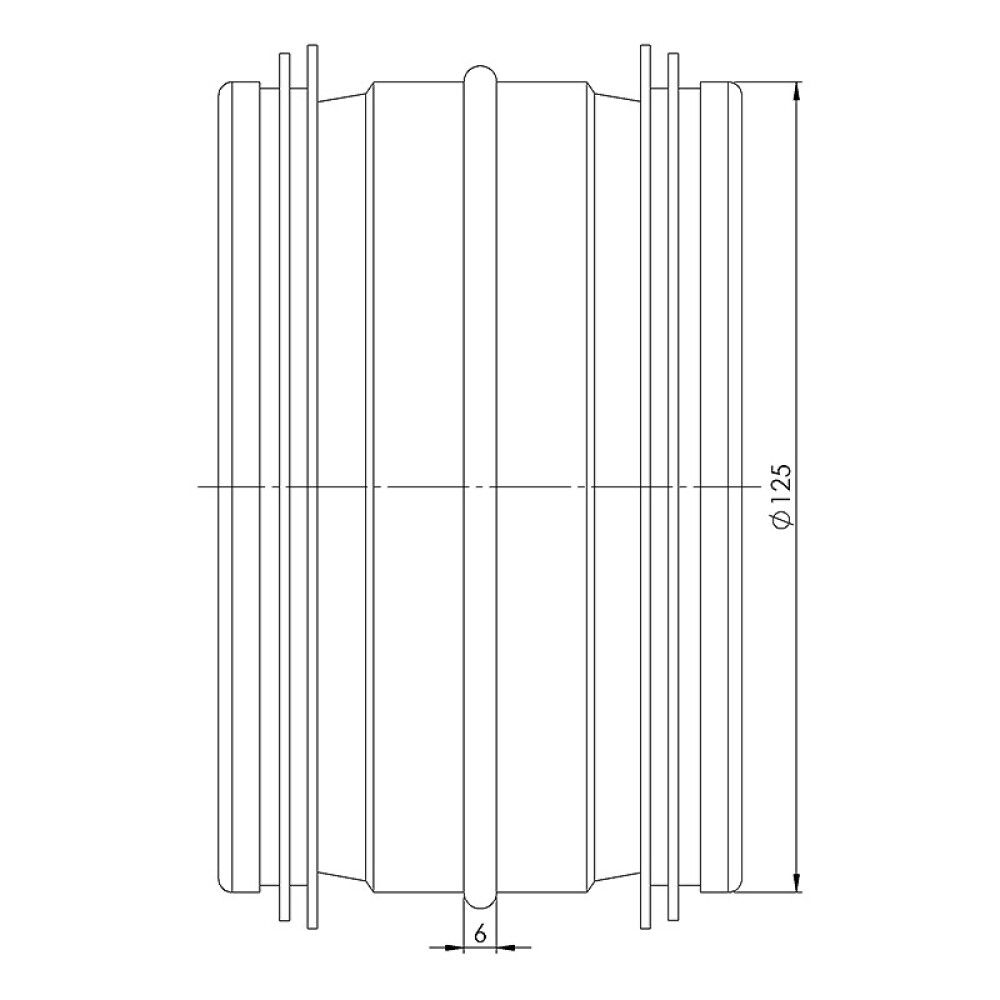 Sisäliitin Europlast 125 mm