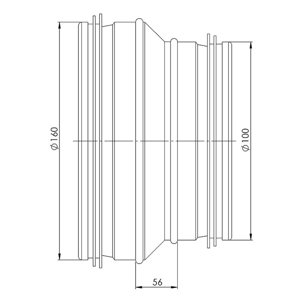 Muuntoliitin Europlast 160-100 mm