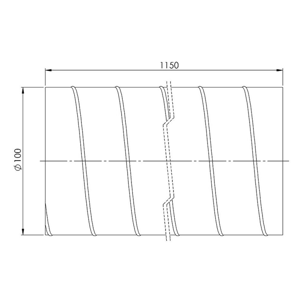 Kierresaumakanava Europlast 100 mm