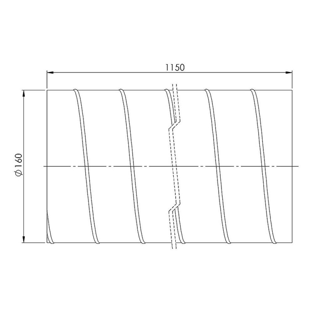 Kierresaumakanava Europlast 160 mm