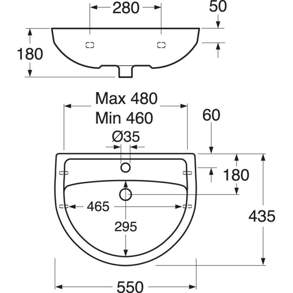 Pesuallas Gustavsberg Nordic³ 55 x 43,5
