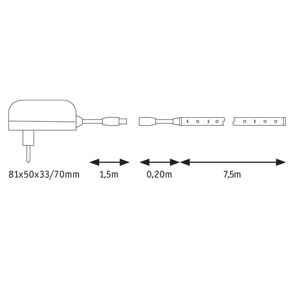 LED-nauha Setti SimpLED Lämmin Valkoinen 7,5m