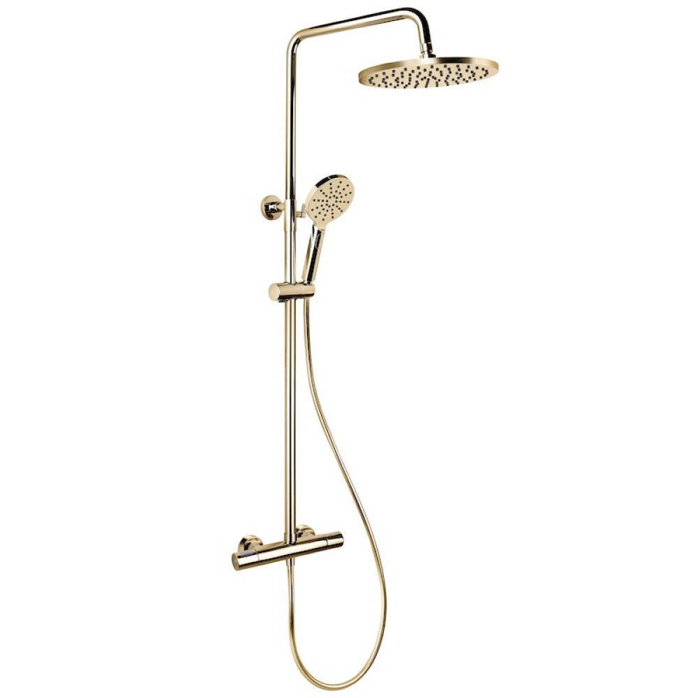 Suihkukokonaisuus Camargue Samsø Dueodde Pyöreä Kiillotettu messinki