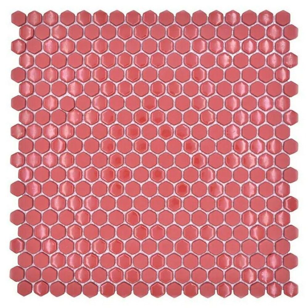Mosaiikkilaatta Hexagon Cuba HX6GM 29 x 29,5 cm Punainen