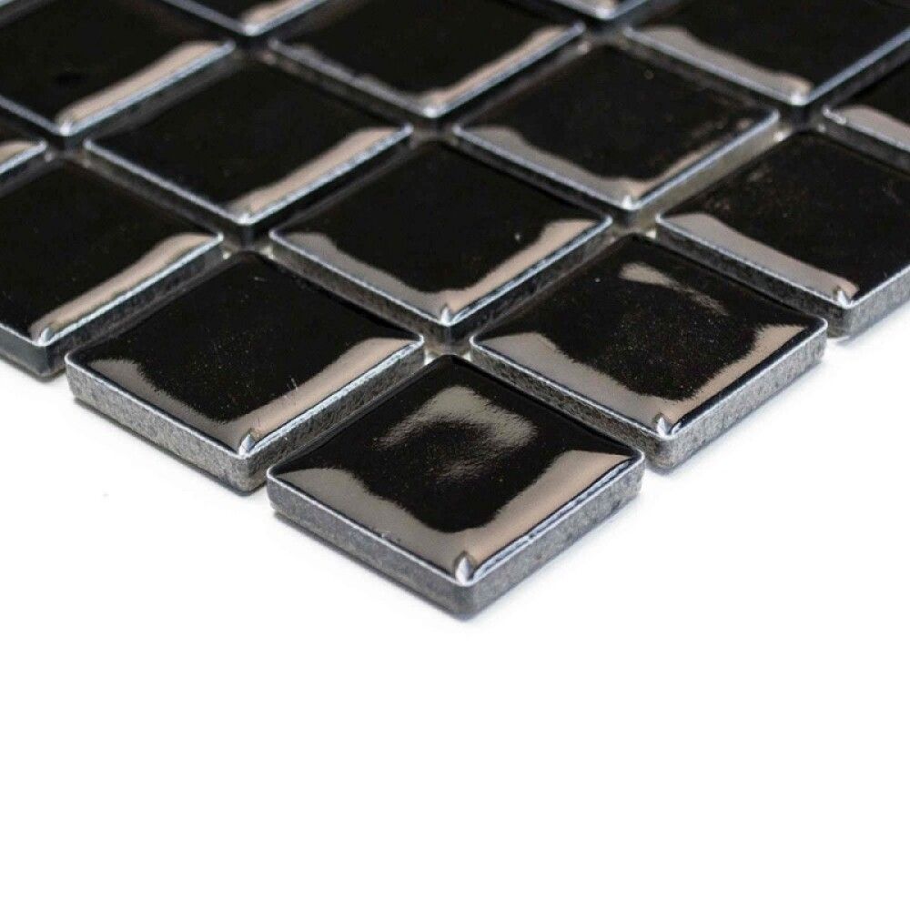 Mosaiikki Square Kiiltävä Musta