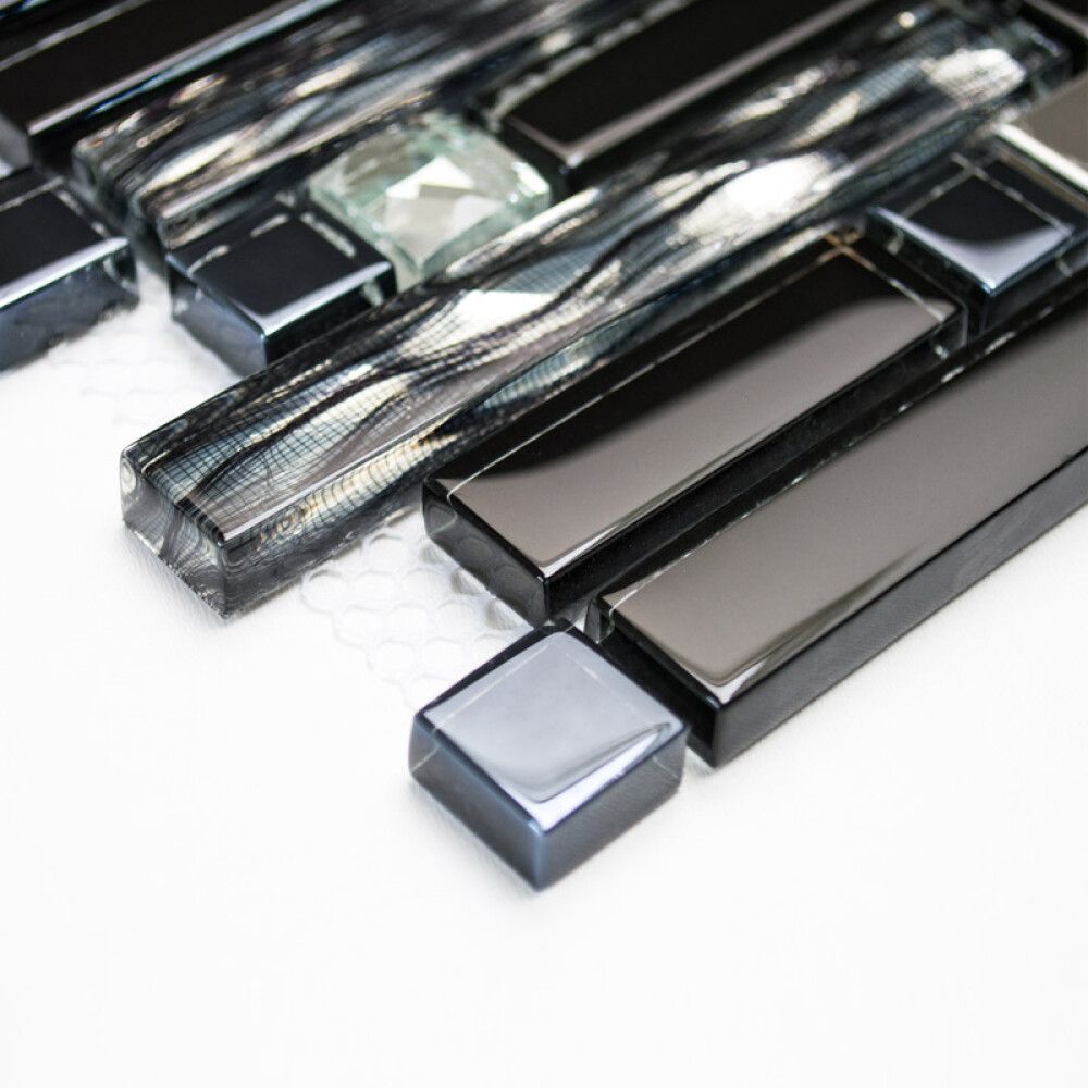 Lasimosaiikki Crystal Mix-musta-RST