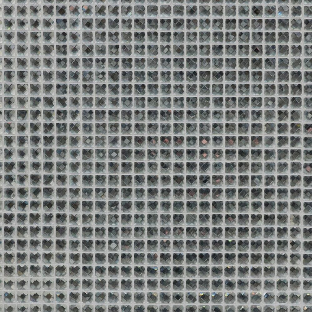 Mosaiikkilaatta Fliesen Quadrat Crystal hopea 30 x 30 cm