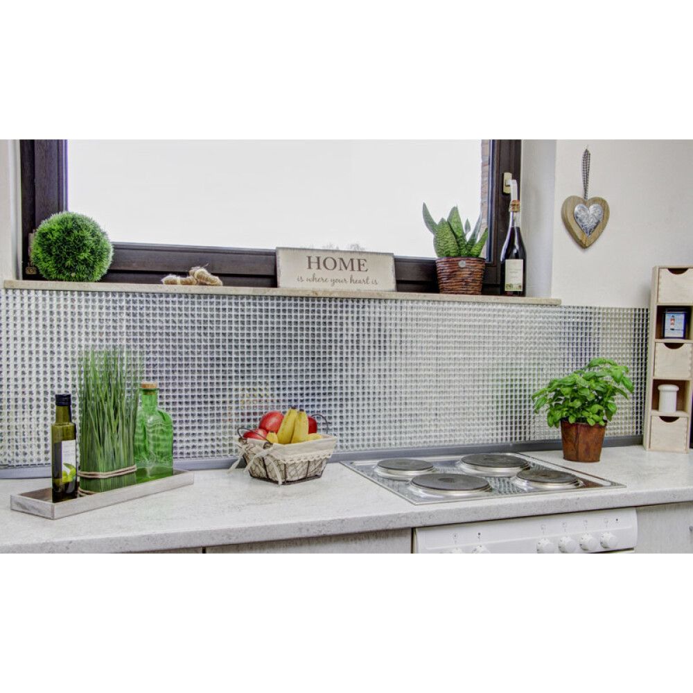 Mosaiikkilaatta Fliesen Quadrat Crystal hopea 30 x 30 cm