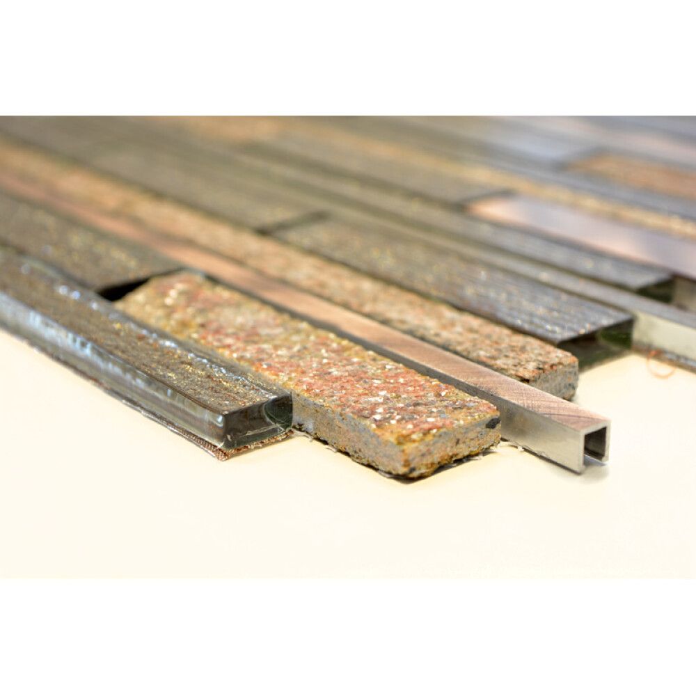 Mosaiikkilaatta Crystal XAM GV74 Beige/Ruskea 29,8 x 31 cm