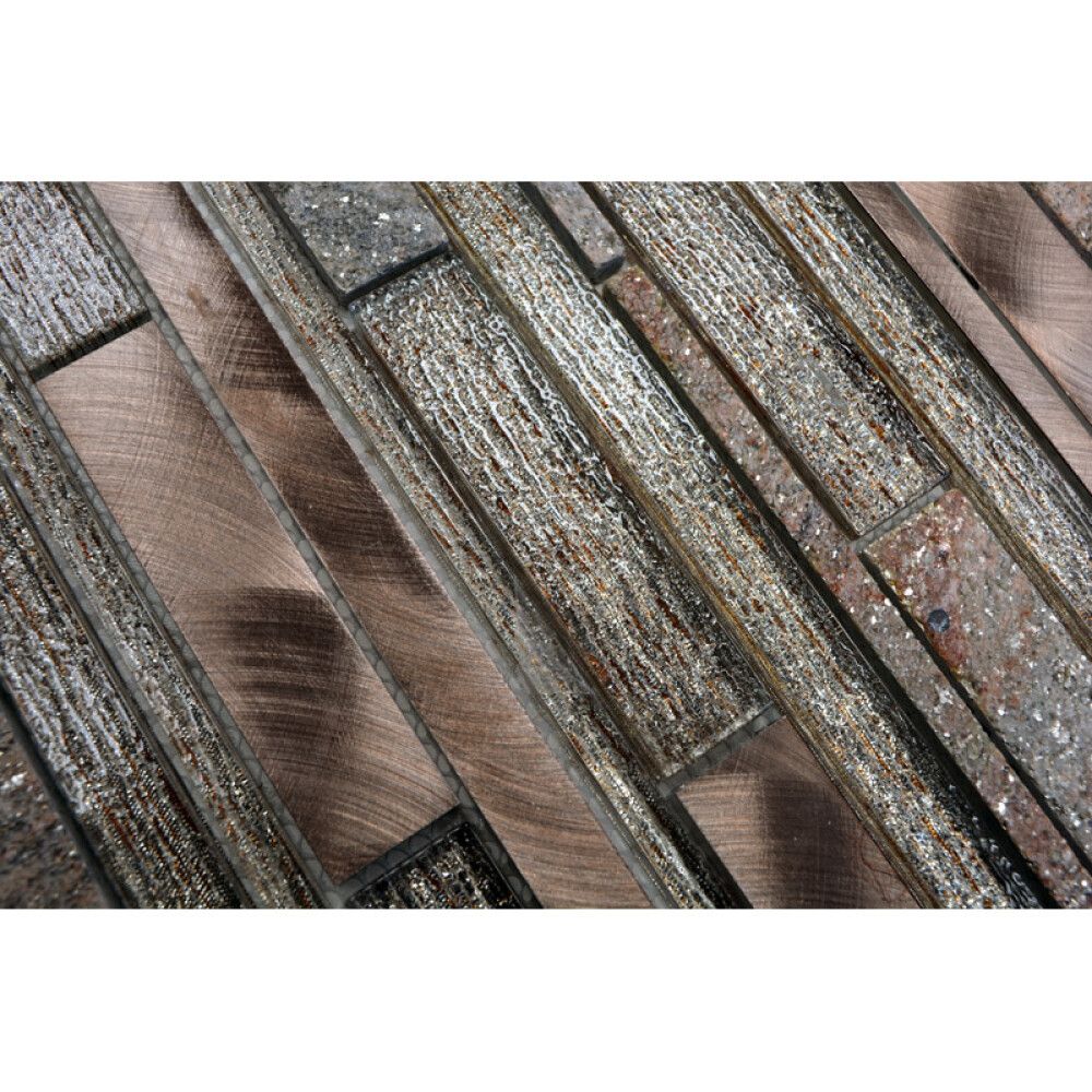 Mosaiikkilaatta Crystal XAM GV74 Beige/Ruskea 29,8 x 31 cm