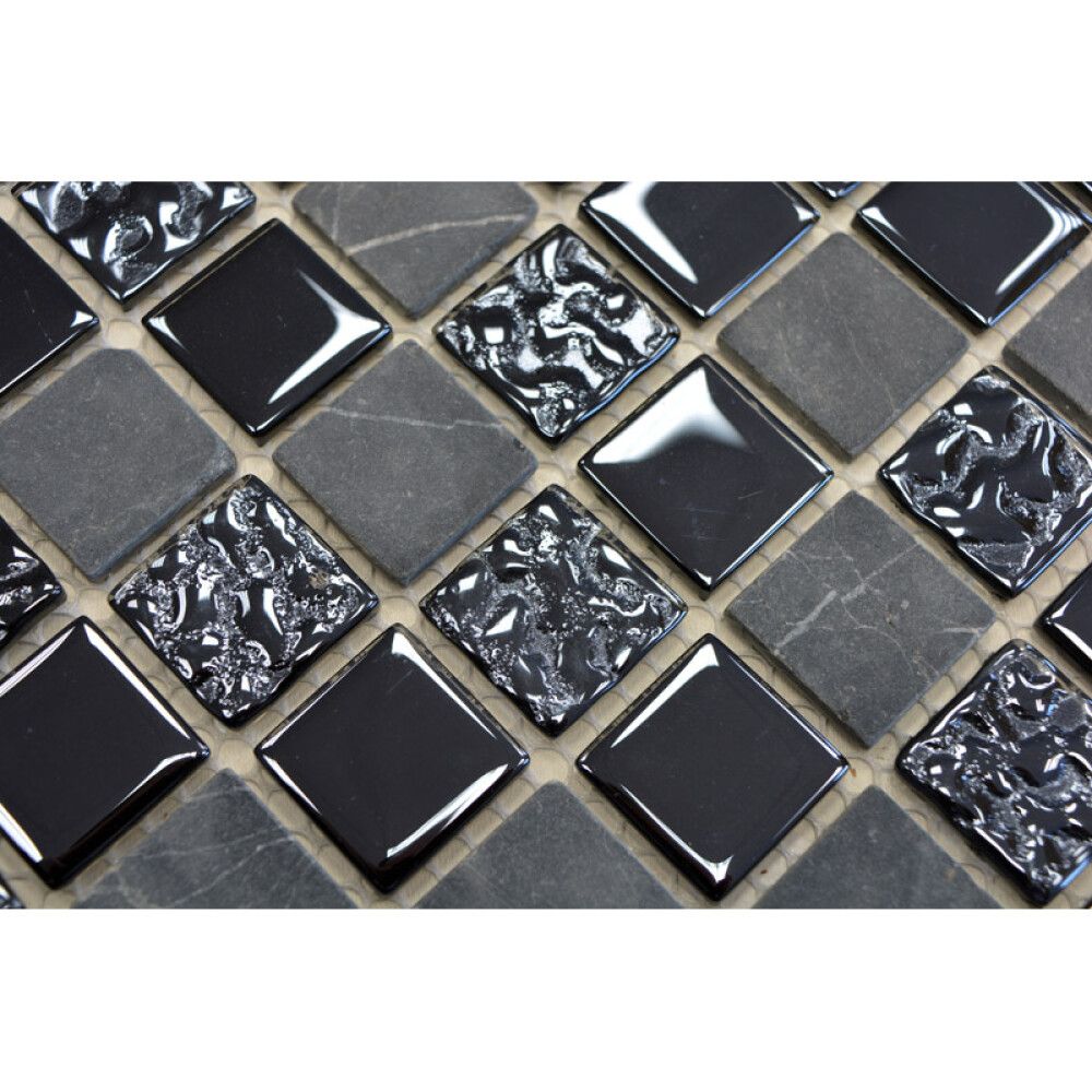 Mosaiikki Crystal Mix-harmaa-musta Arkki