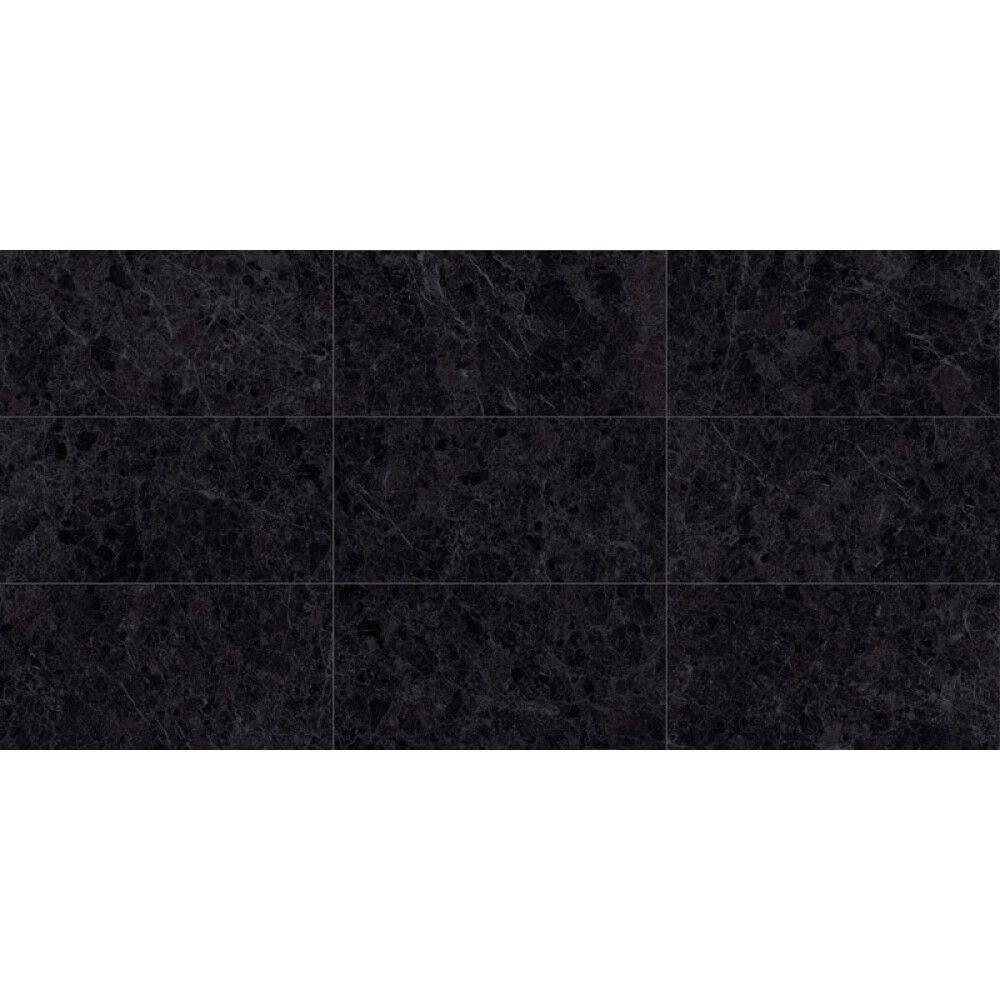 Lattialaatta Corso Italia Marble Mix kiiltävä musta 30 x 60 cm