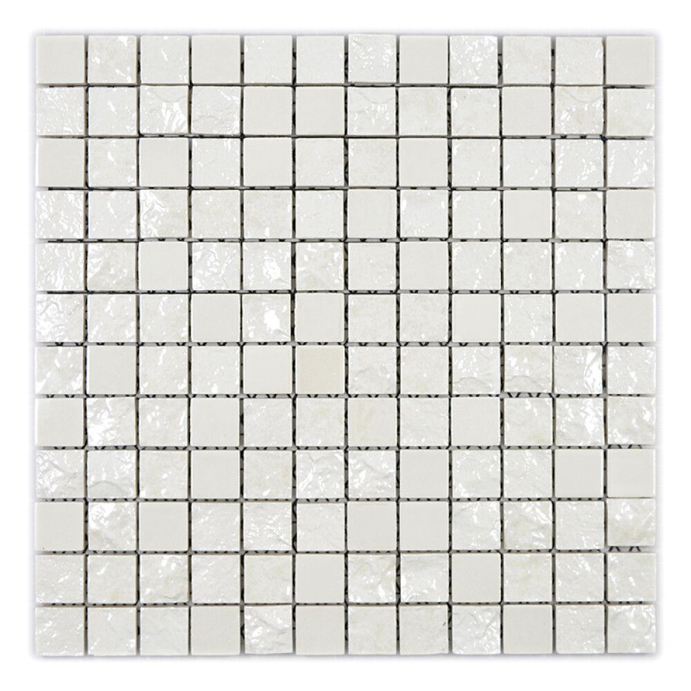 Mosaiikkilaatta Fliesen Gaku valkoinen 31,6 x 31,6 cm