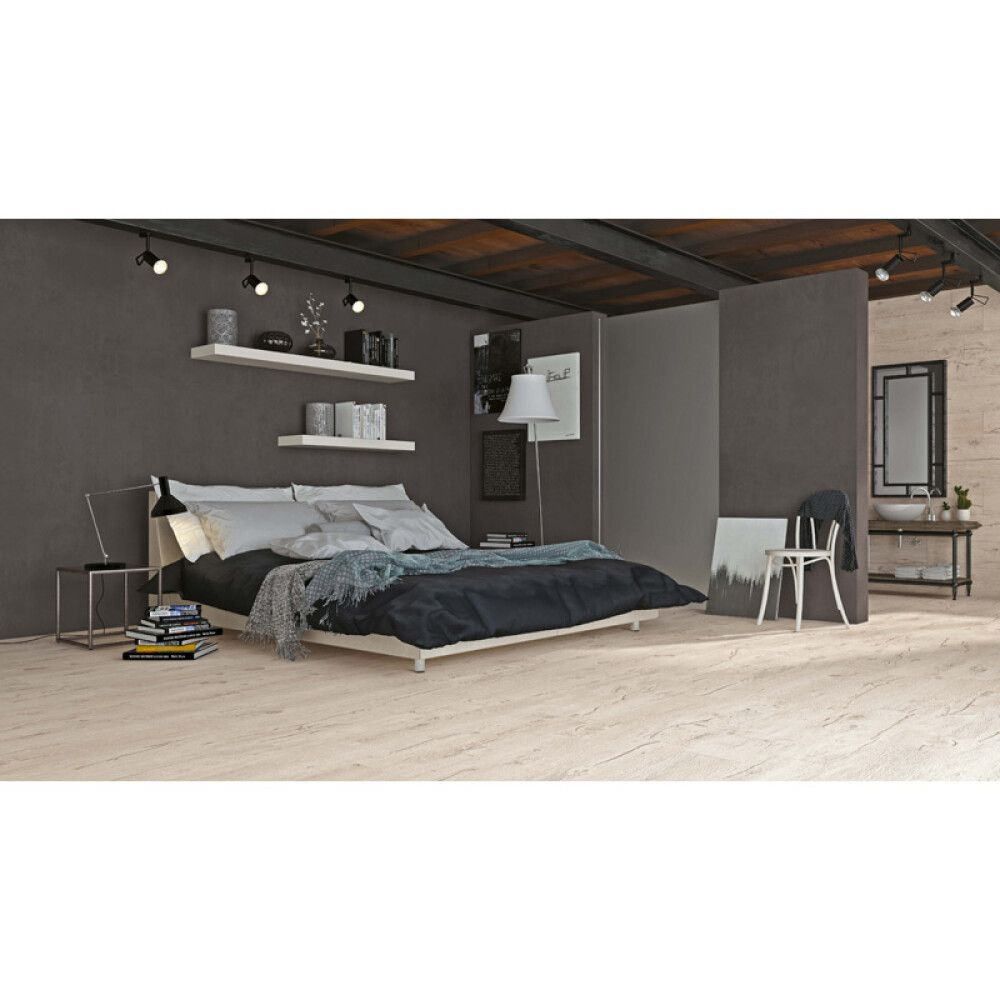 Lattialaatta Fable valkoinen 22,5 x 90 cm