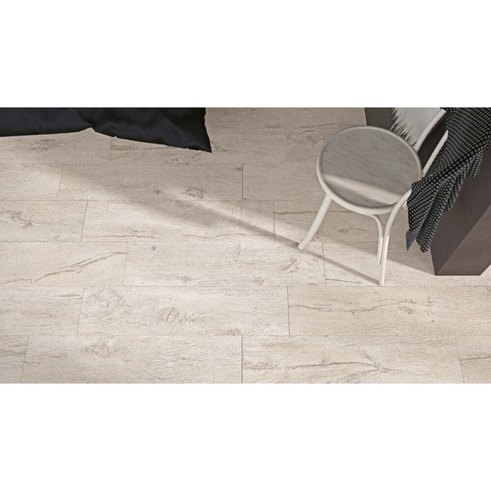 Lattialaatta Fable valkoinen 22,5 x 90 cm