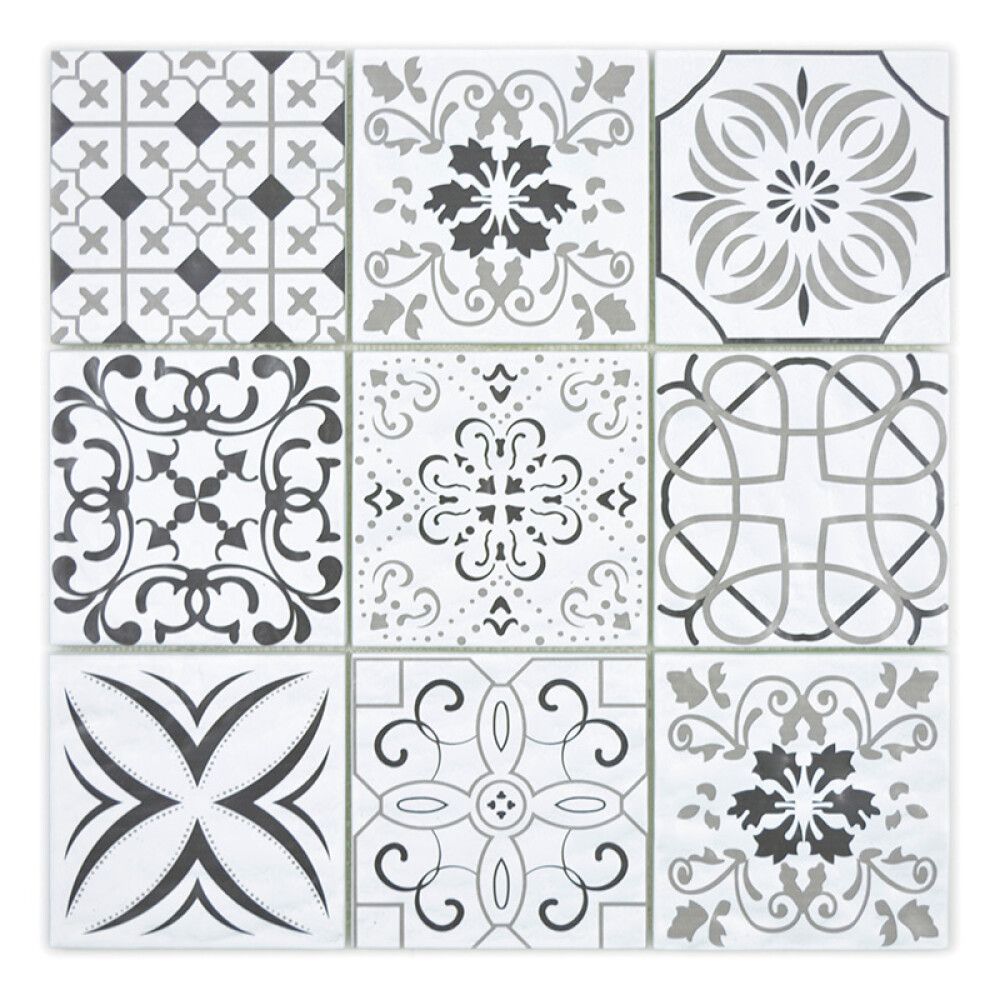 Mosaiikkilaatta XCM 8RBW97 Musta/Valkoinen 30 x 30 cm