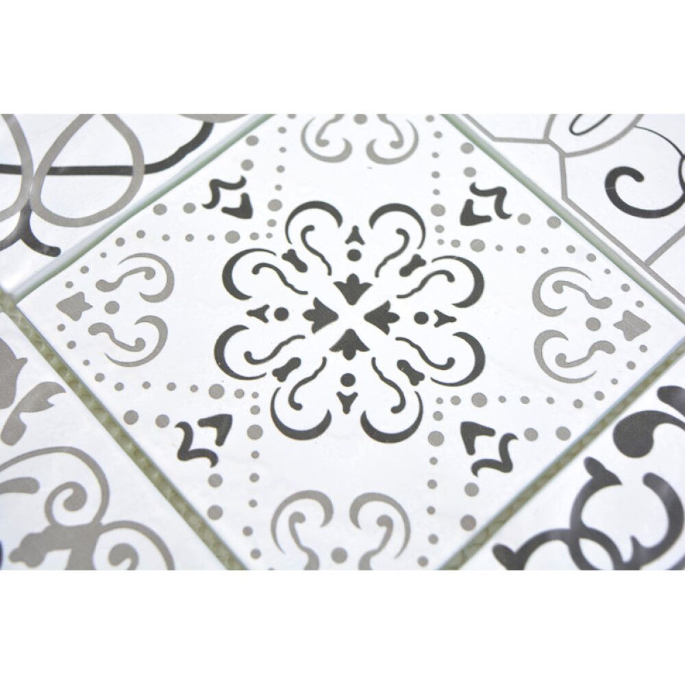 Mosaiikkilaatta XCM 8RBW97 Musta/Valkoinen 30 x 30 cm