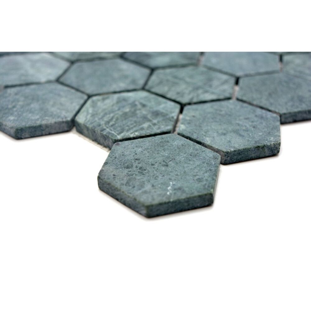 Mosaiikkilaatta Hexagon Uni MOS HXN 407 Vihreä 29,8 x 30,5 cm