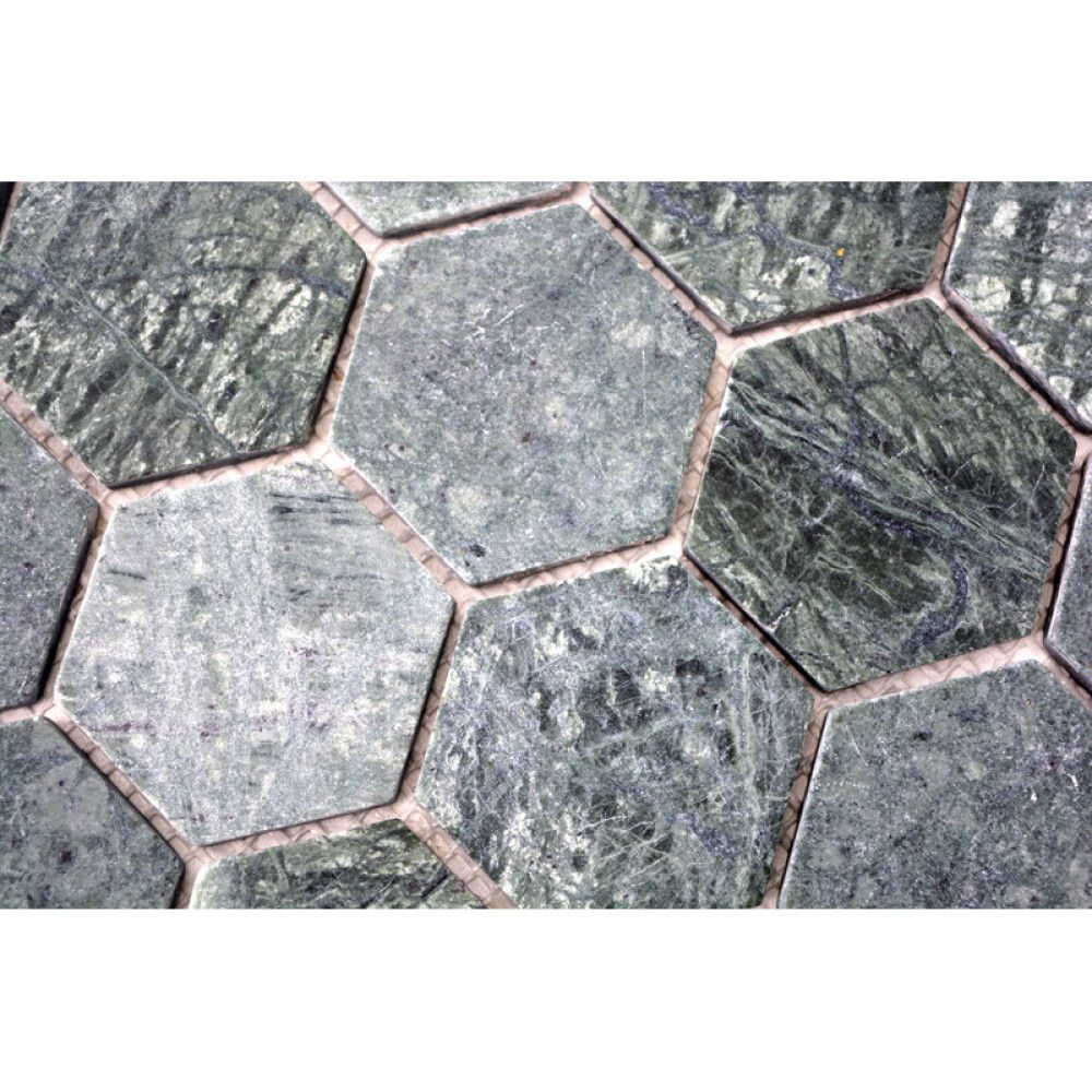 Mosaiikkilaatta Hexagon Uni MOS HXN 407 Vihreä 29,8 x 30,5 cm