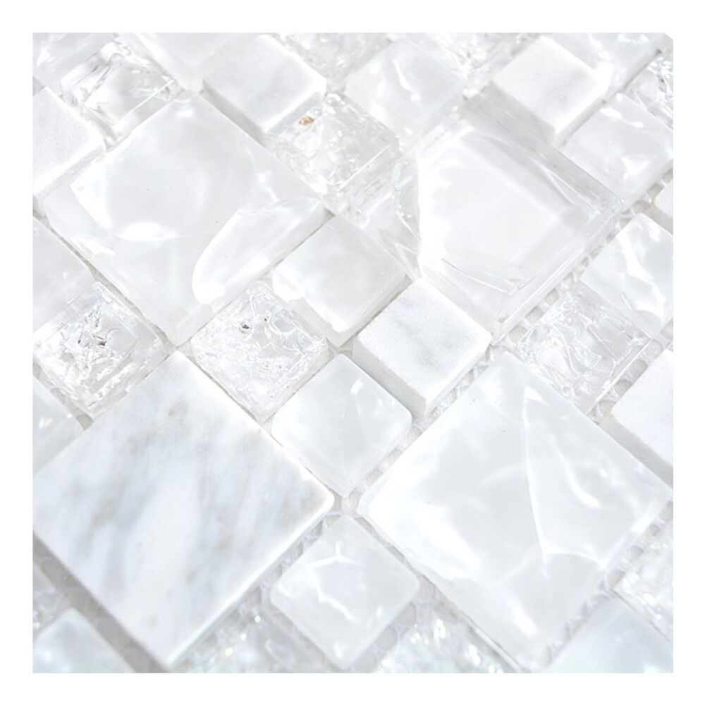 Mosaiikkilaatta Fliesen Crystal Mix harmaa 30,5 x 30,5cm