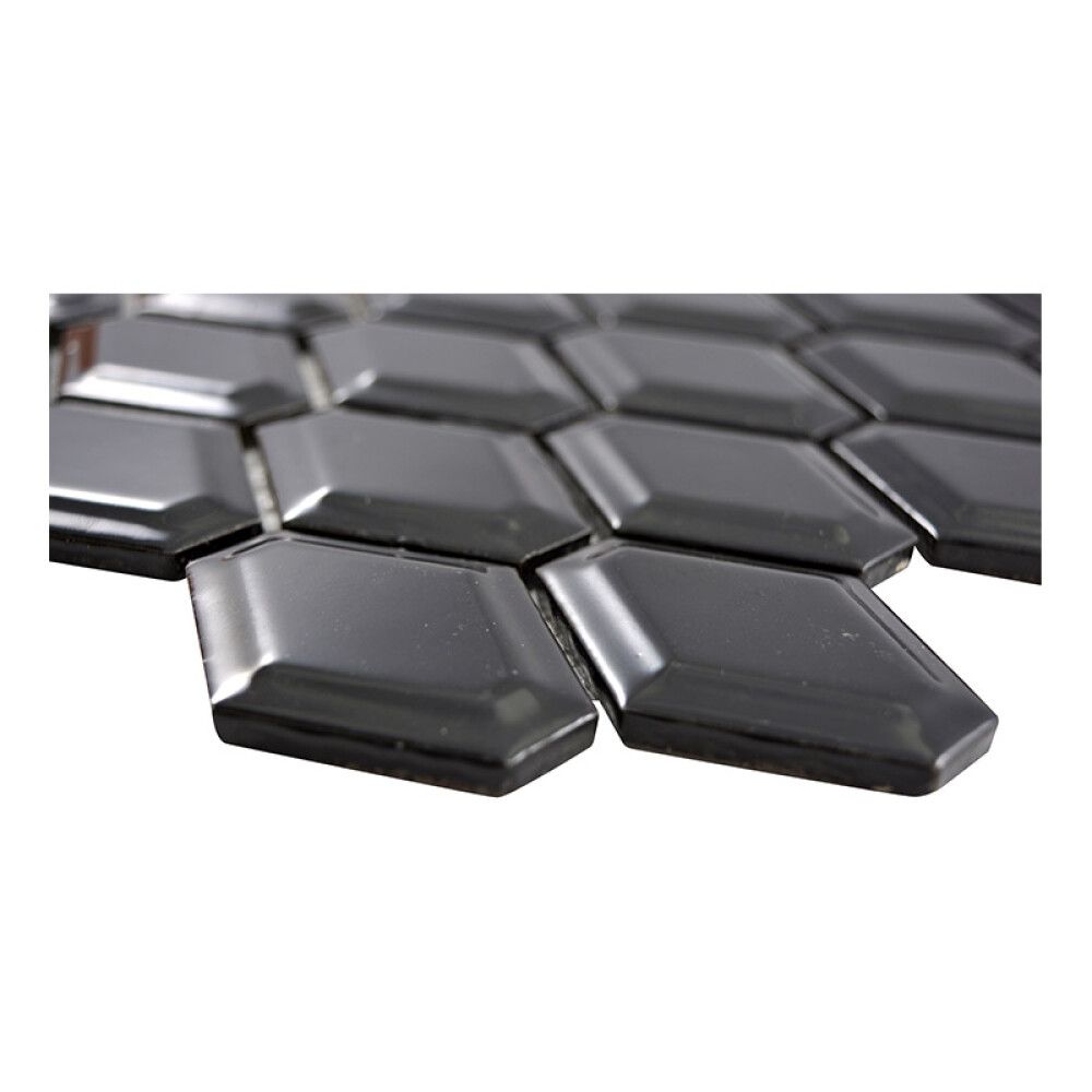 Mosaiikkilaatta Fliesen Daimond musta 25,2 x 26,5 cm