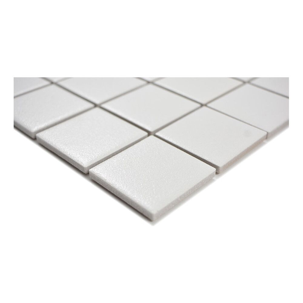 Mosaiikkilaatta Fliesen Quadrat Uni valkoinen 29,8 x 29,8 cm