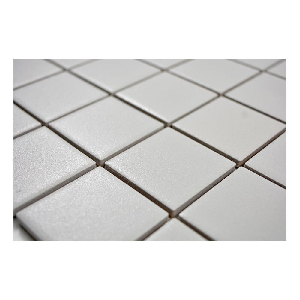 Mosaiikkilaatta Fliesen Quadrat Uni valkoinen 29,8 x 29,8 cm
