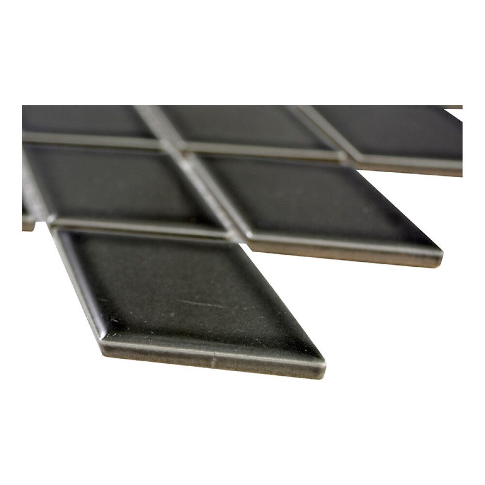 Mosaiikkilaatta Fliesen Diamond Uni musta 26,6 x 30,7 cm