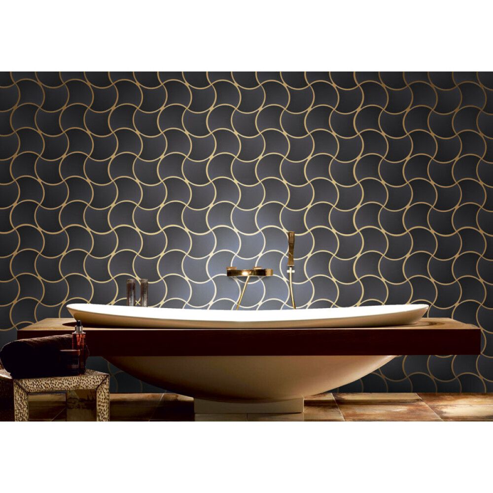 Mosaiikki Wave Musta