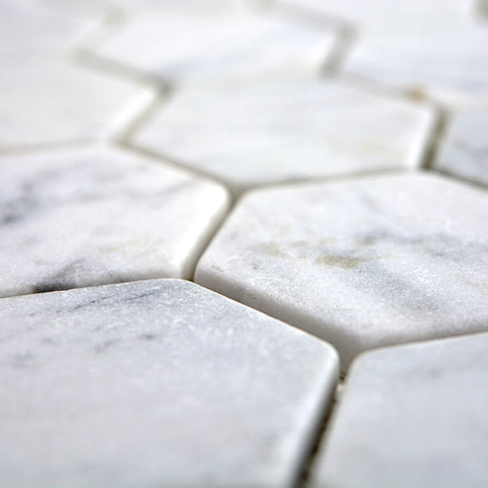 Mosaiikkilaatta Hexagon Uni MOS HXN 2000 29,8 x 30,5 cm Valkoinen