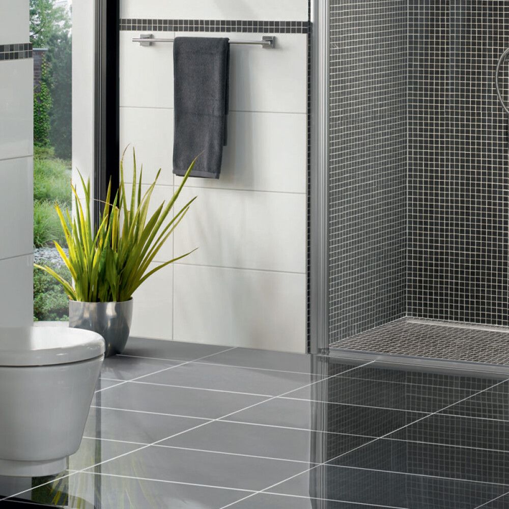 Lattialaatta Futura Kiiltävä Musta 30 x 60 cm