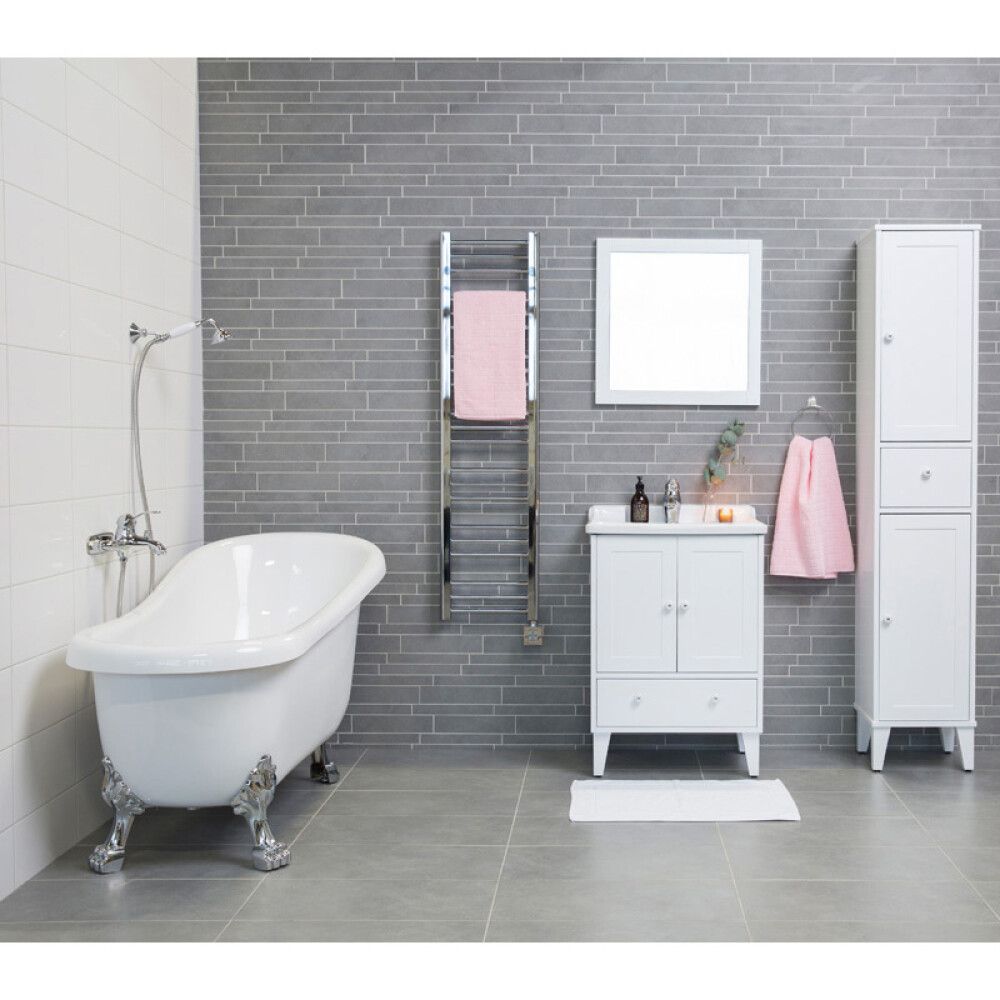 Seinälaatta Concept Kiiltävä valkoinen 19,8 x 39,8 cm