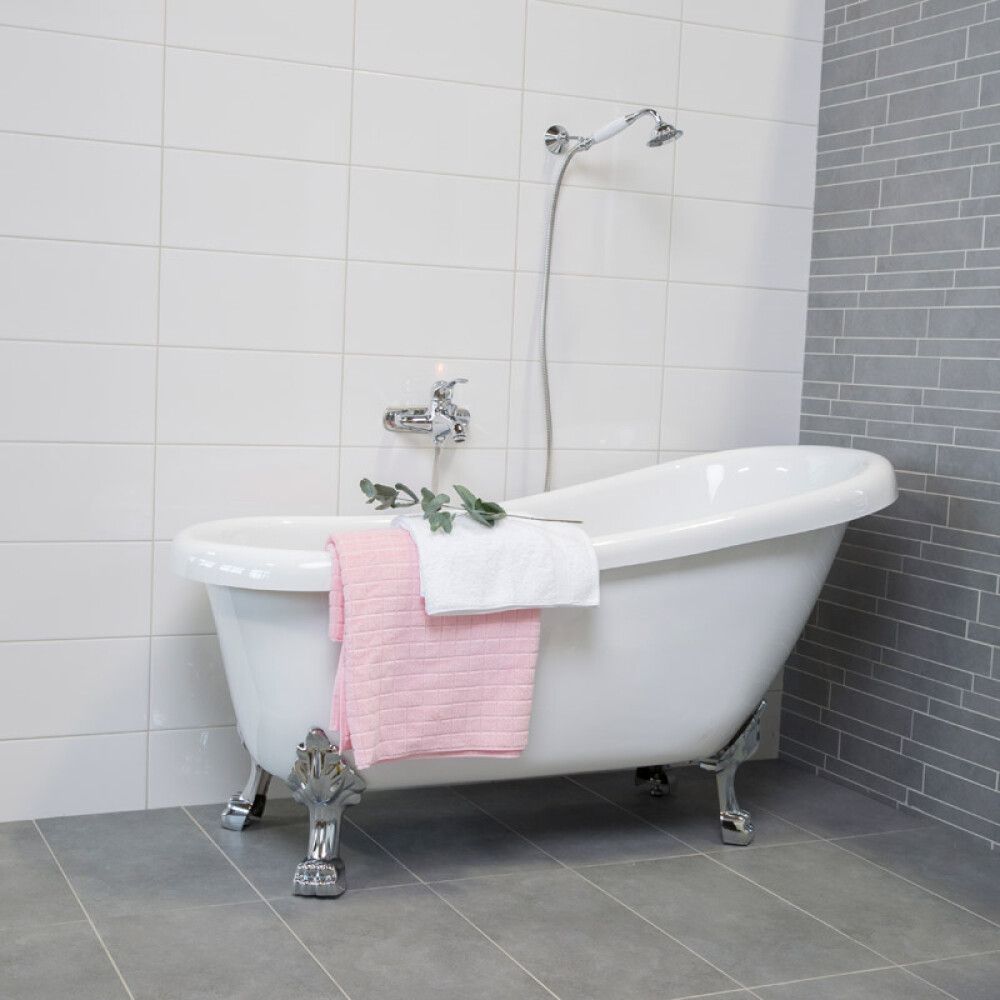 Seinälaatta Concept Kiiltävä valkoinen 19,8 x 39,8 cm