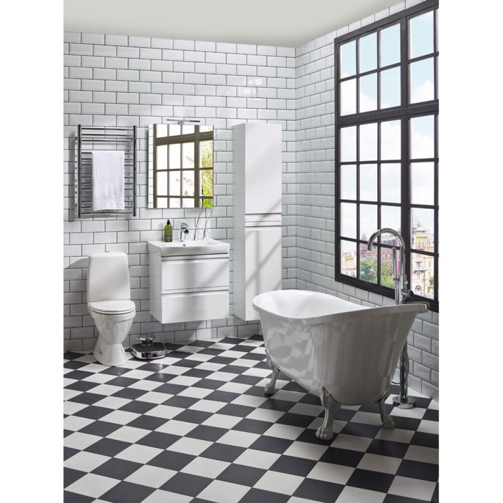 Seinä-/lattialaatta Retro valkoinen 20 x 20 cm