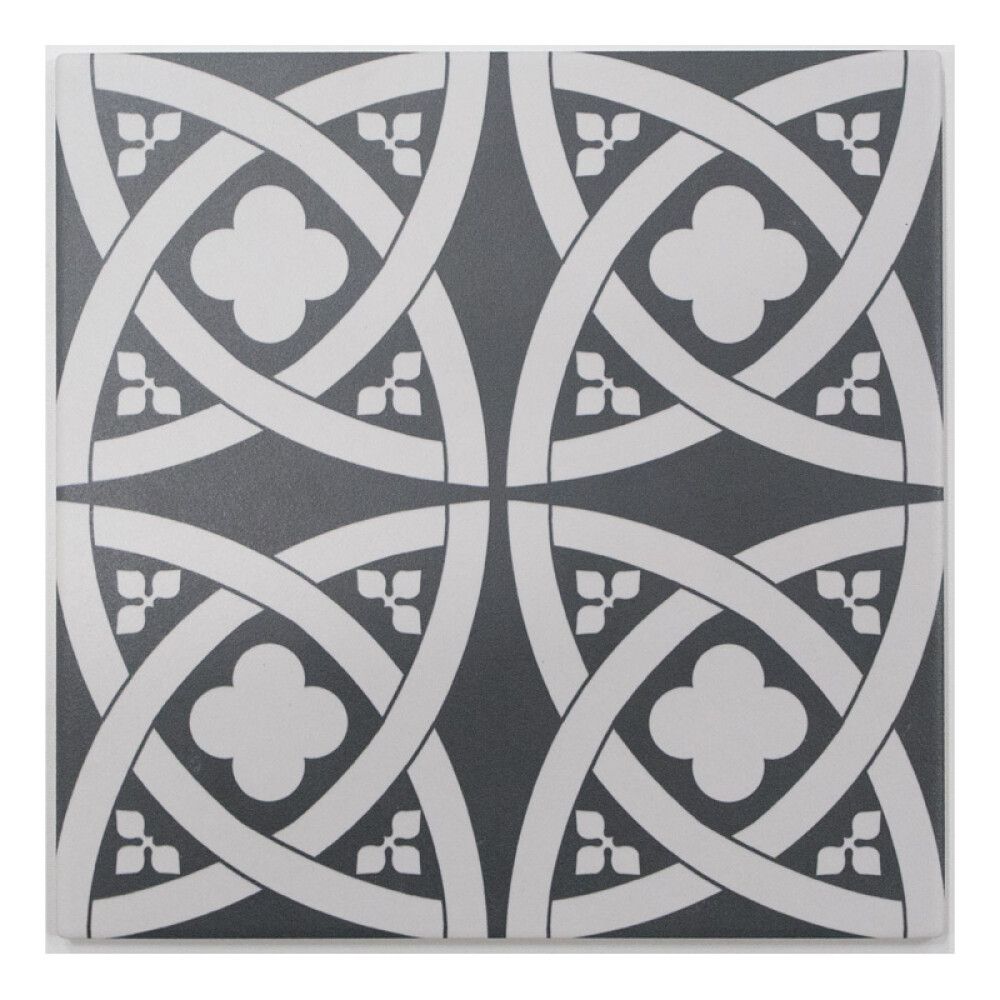 Seinä- ja Lattialaatta Retro Mix-musta-valkoinen 20 x 20 cm