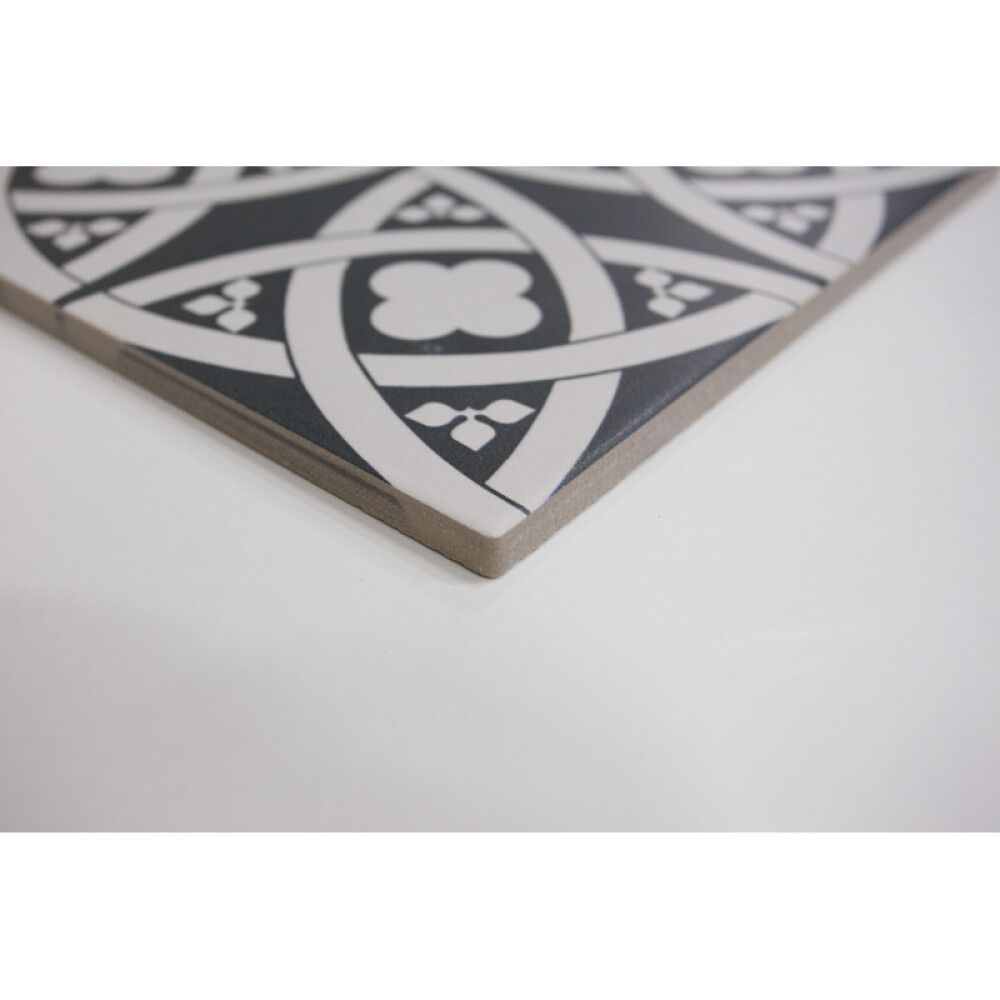 Seinä- ja Lattialaatta Retro Mix-musta-valkoinen 20 x 20 cm