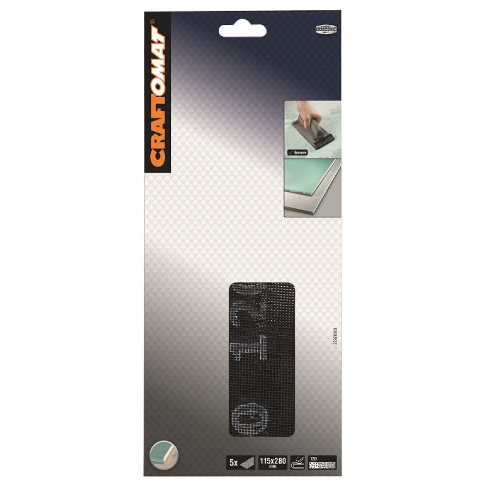 Hiomaverkko Craftomat 115 x 280 mm K120 5 kpl