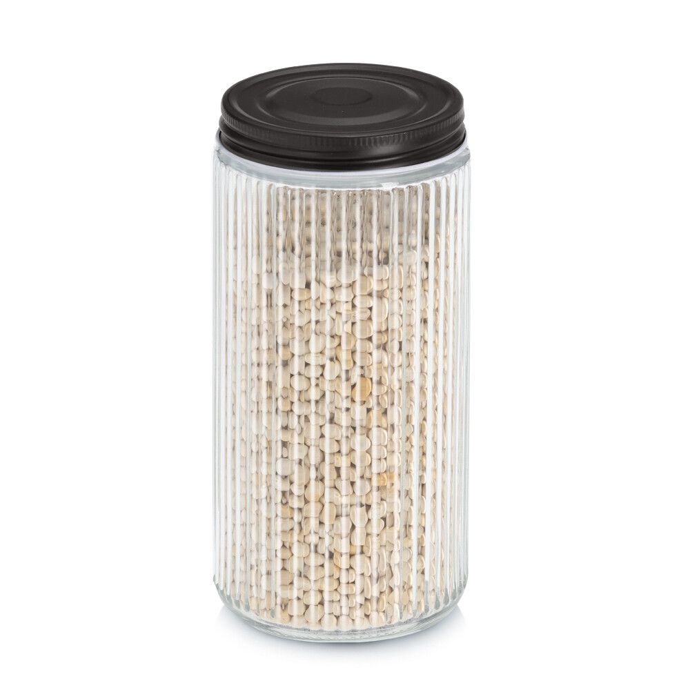 Lasinen säilytysastia Zeller metallikansi 0,95 l