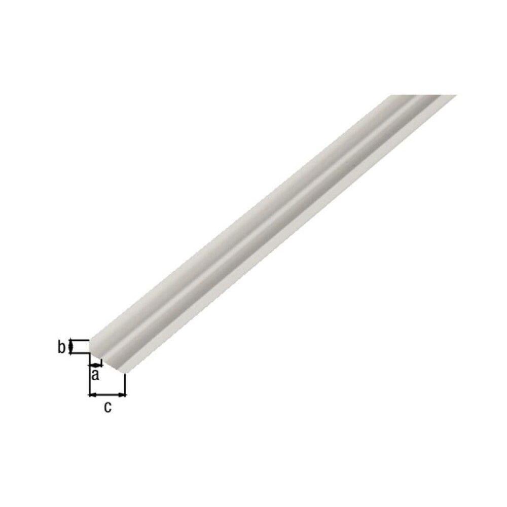 Ohjauskiskoprofiili Alas Stabilit Muovi Valkoinen 2000 mm