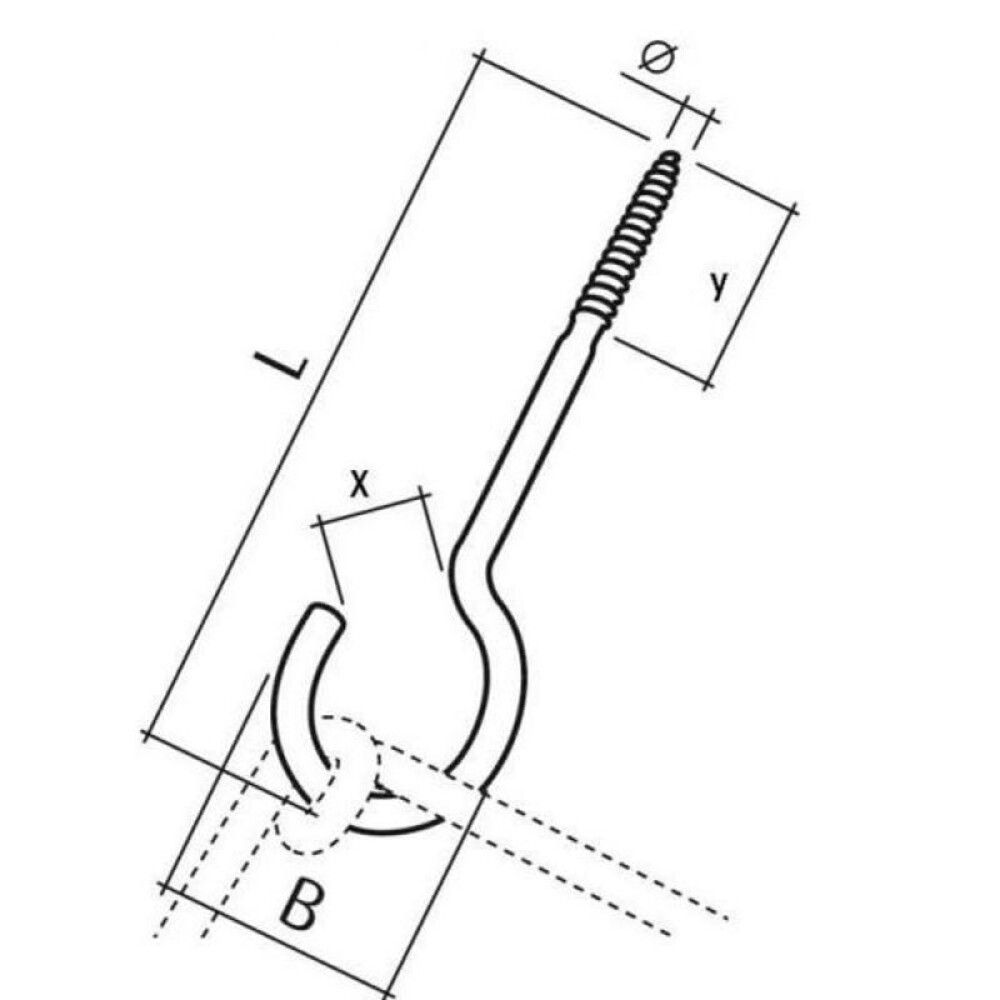 Ruuvikoukku Conacord 100 mm