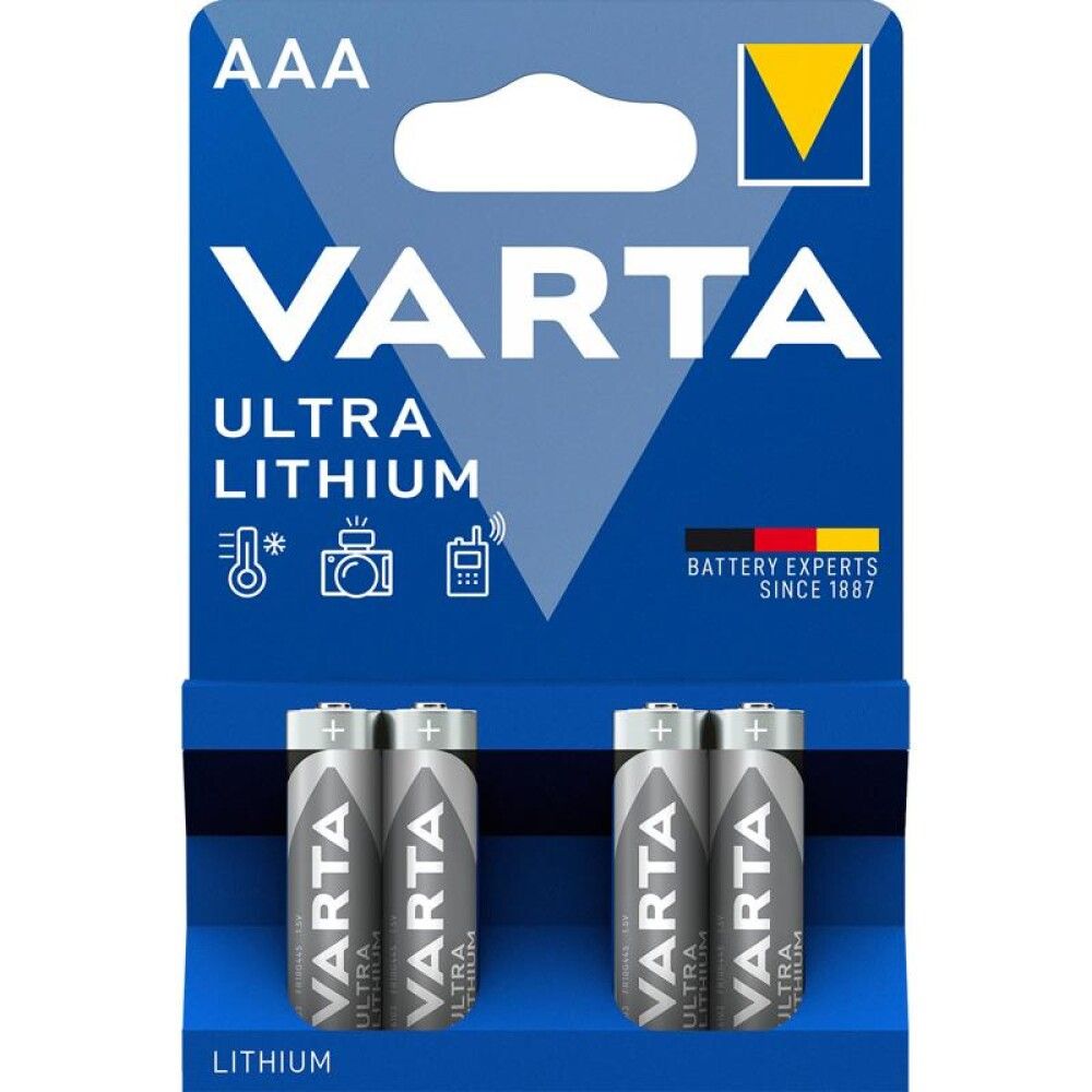 Litiumparisto Varta Ultra Lithium AAA 4 Kpl