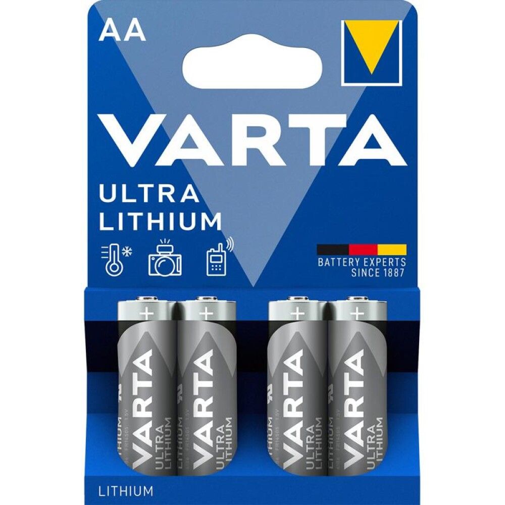 Litiumparisto Varta Ultra Lithium AA 4 Kpl