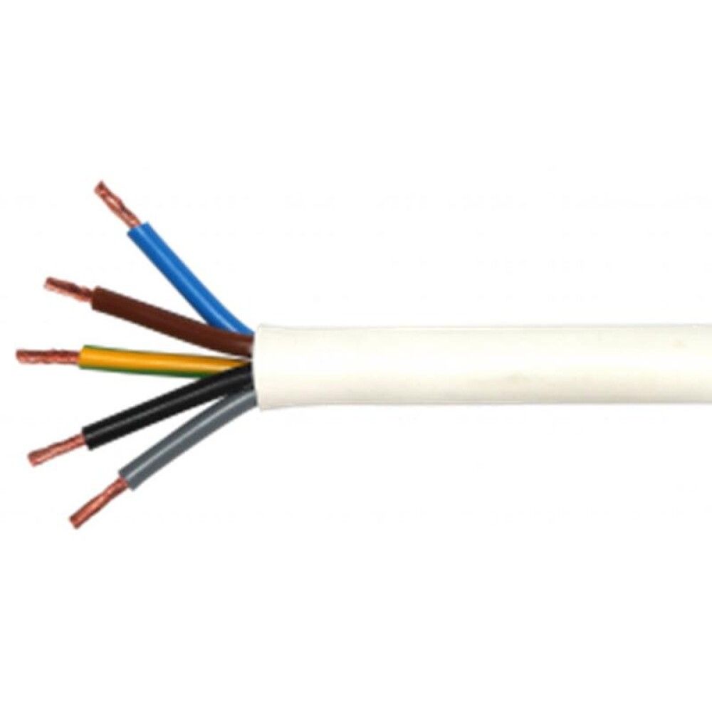 Muovikaapeli Kabelexpress H03VV-F 3x0,75 mm² valkoinen 5 m