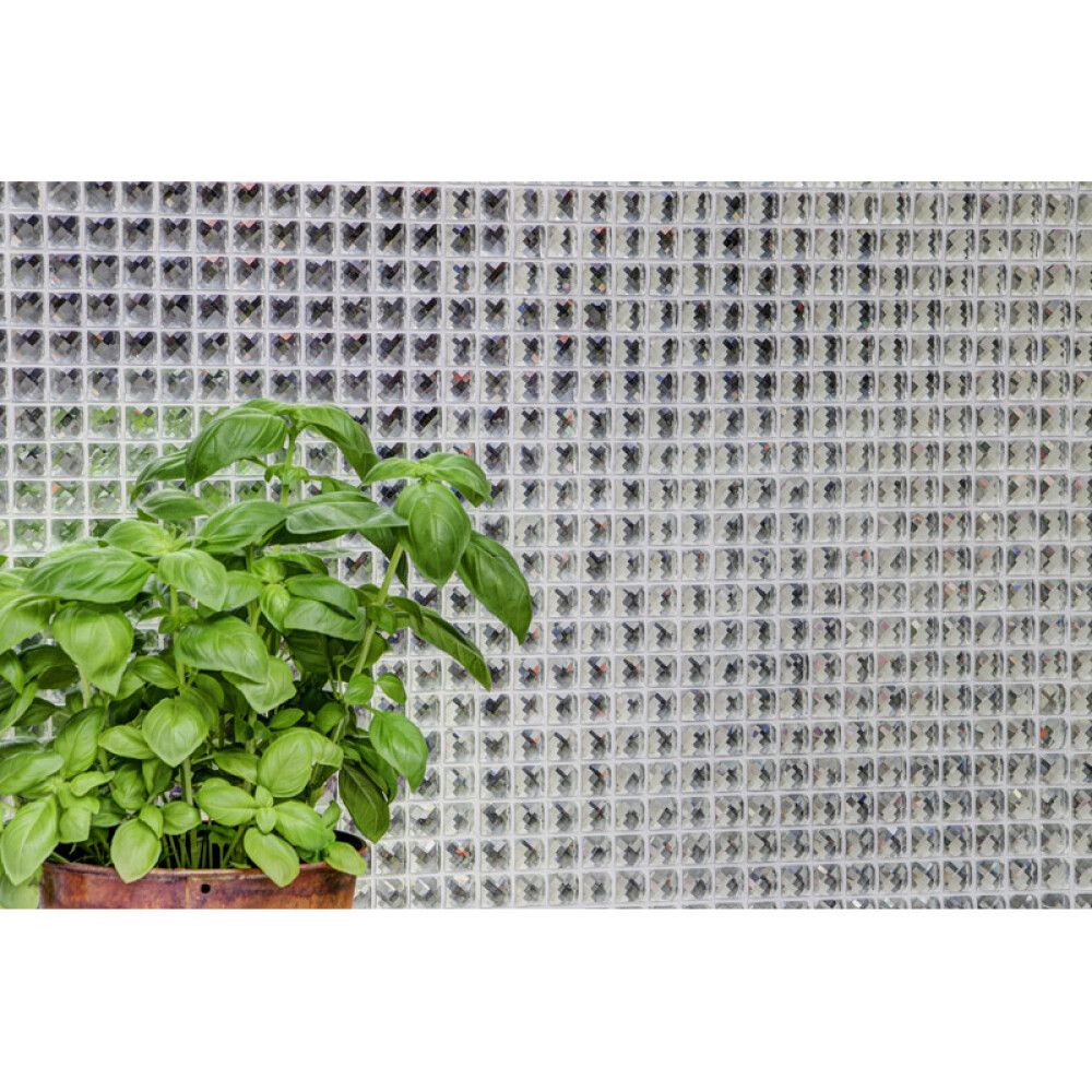 Mosaiikkilaatta Fliesen Quadrat Crystal hopea 30 x 30 cm