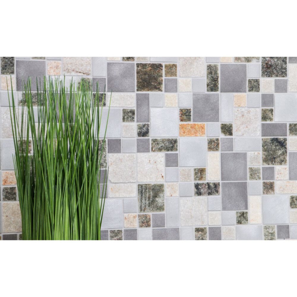 Mosaiikki Luonnonkivi/metalli Neliö