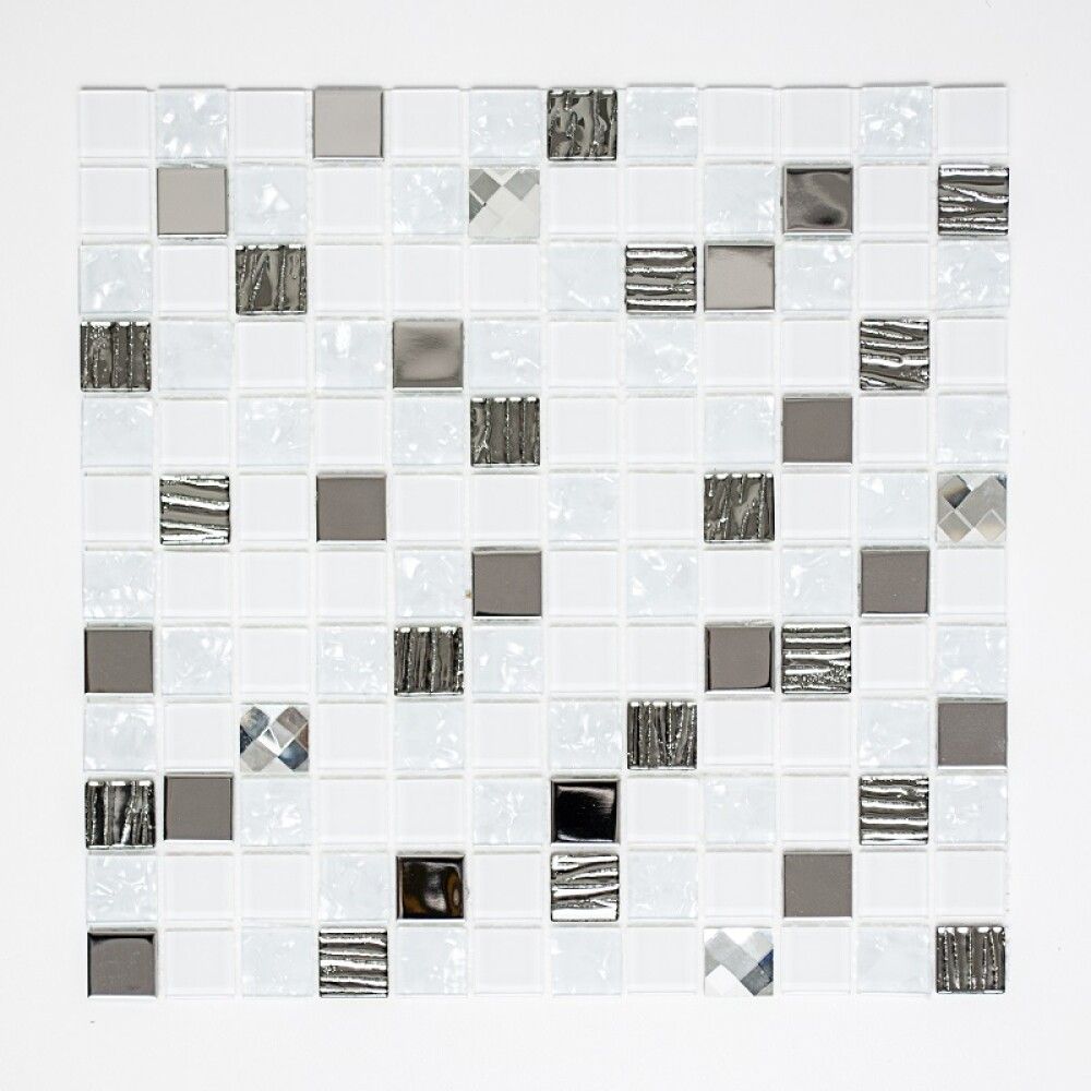 Tarramosaiikki Valkoinen 30 x 30 kiiltävä